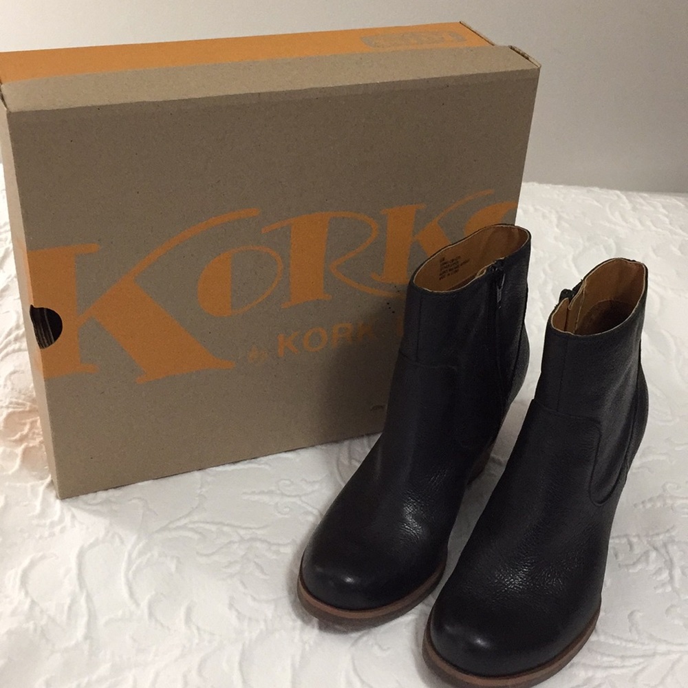 Korks leather booties.